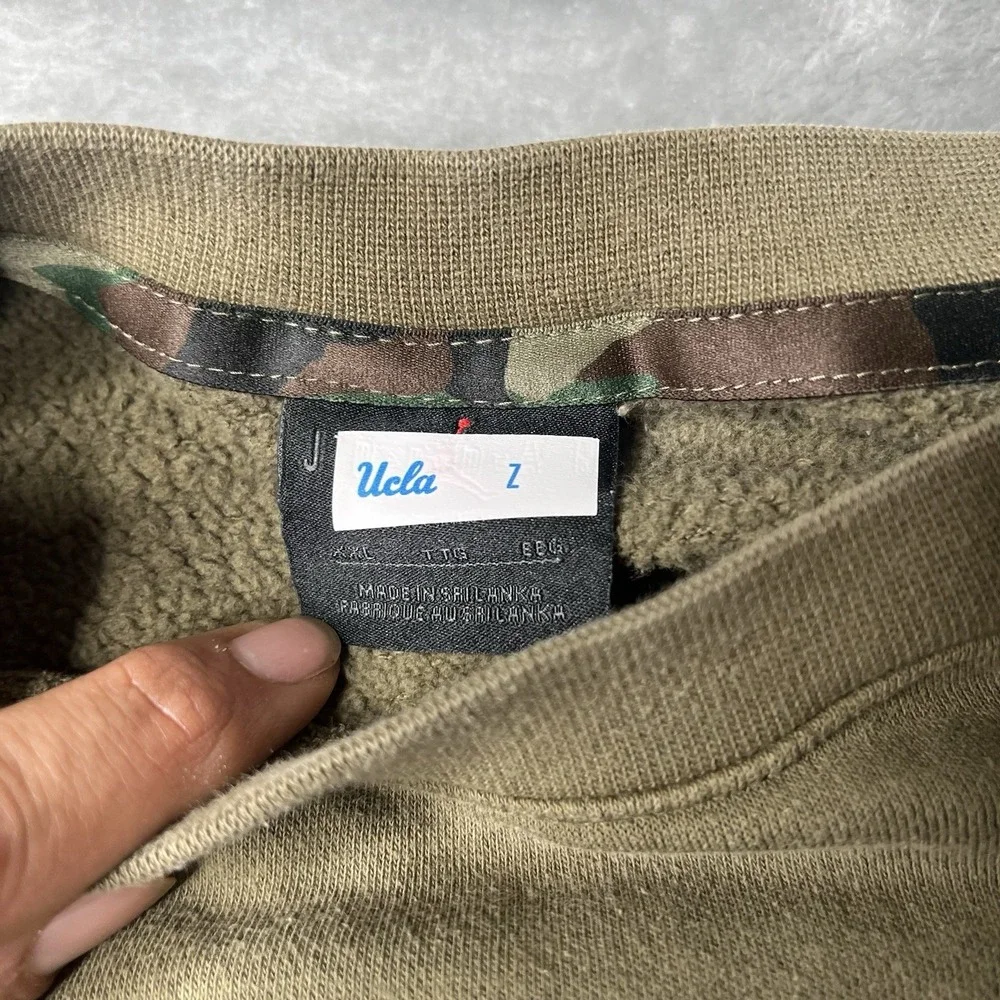 Jordan UCLA Sweater Men Size XXL Long Sleeve Sweatshirt Jumpman Green Camo